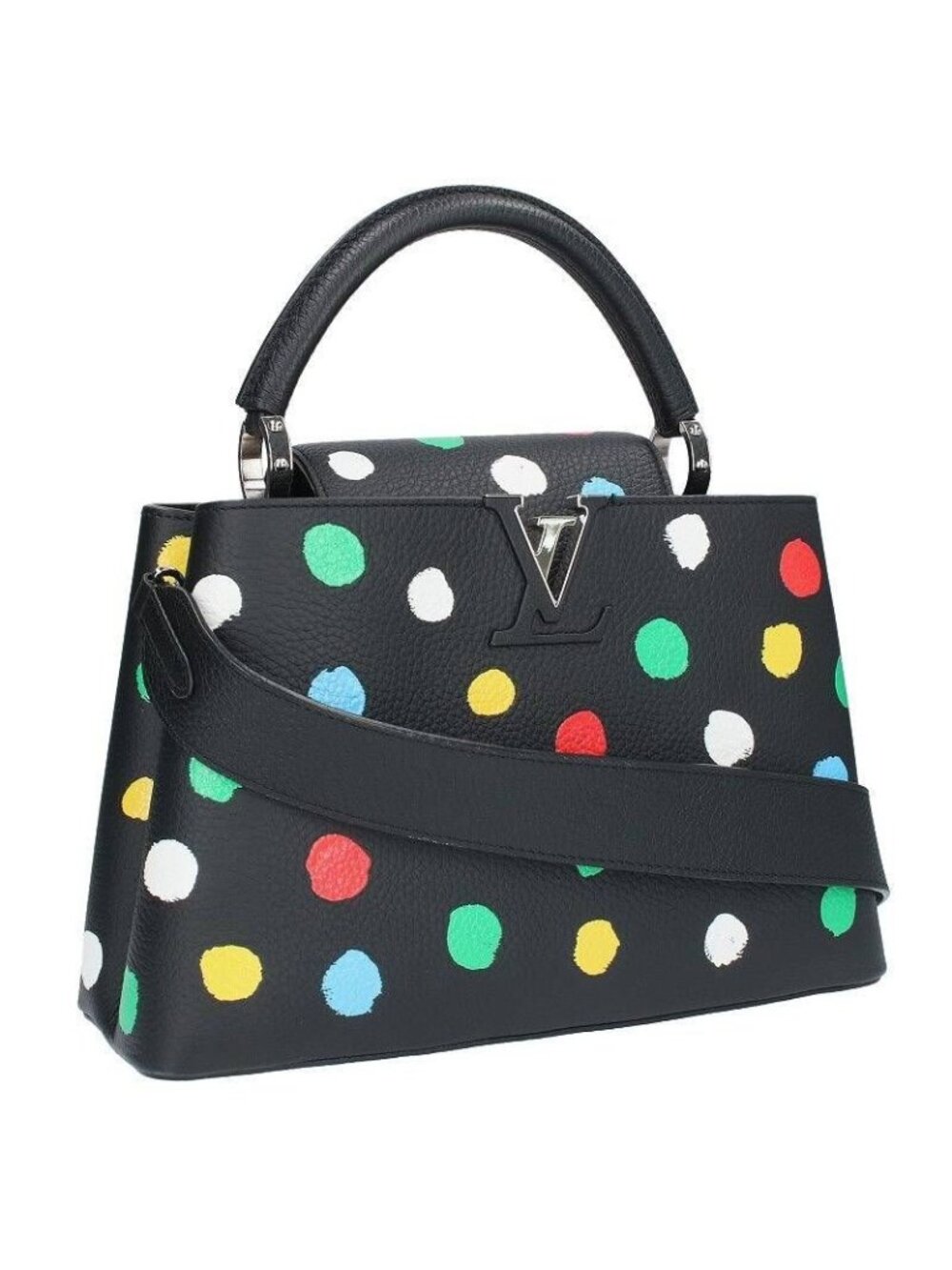 Louis Vuitton Yayoi Kusama Capucines MM 2-Way Dotted All Over Print Handbag